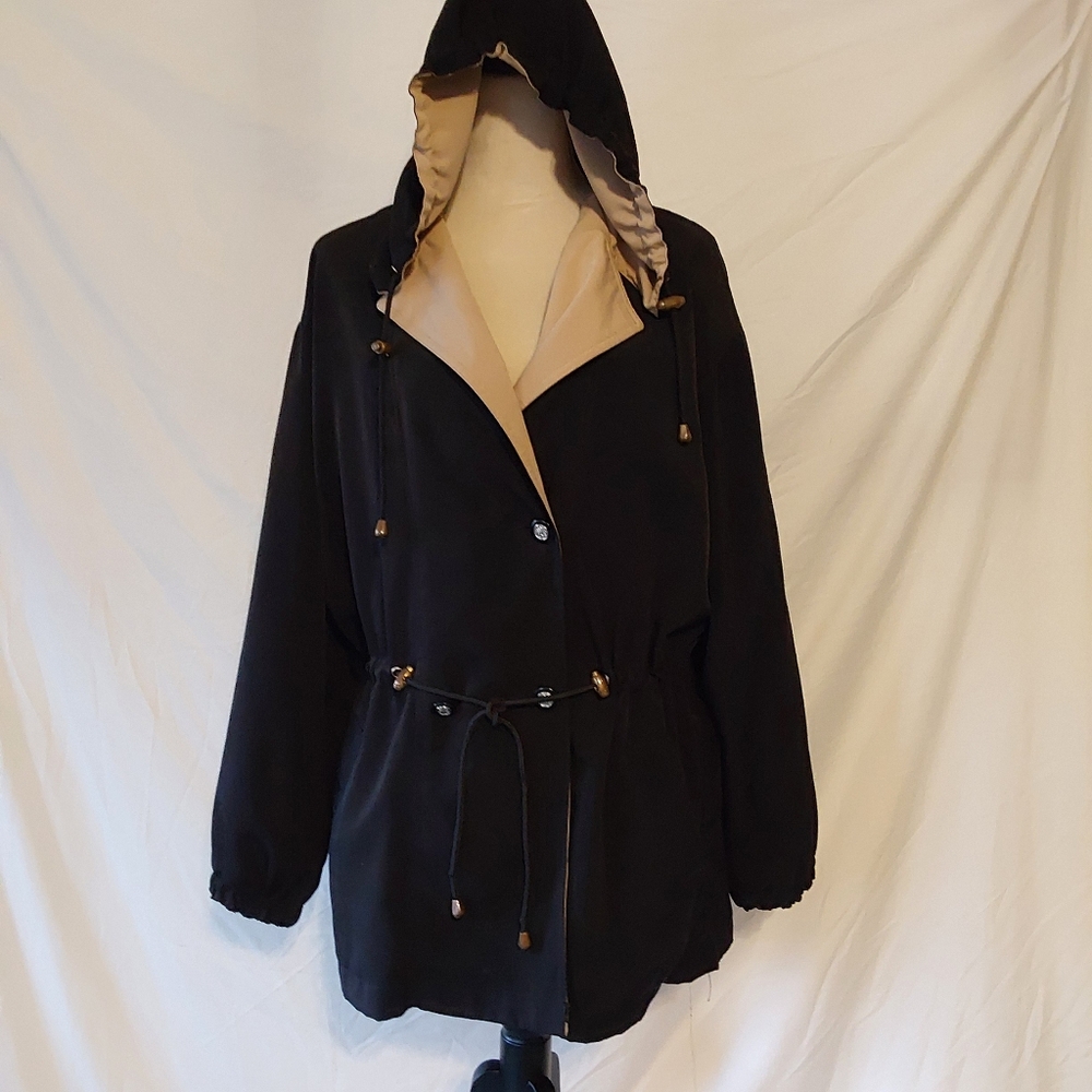 Westport LTD Stylish Black and Tan Women's Jacket Size Large